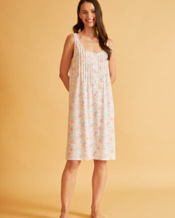 Νυχτικό Εμπριμέ cotton/modal Αμάνικο με Κουμπιά 306821