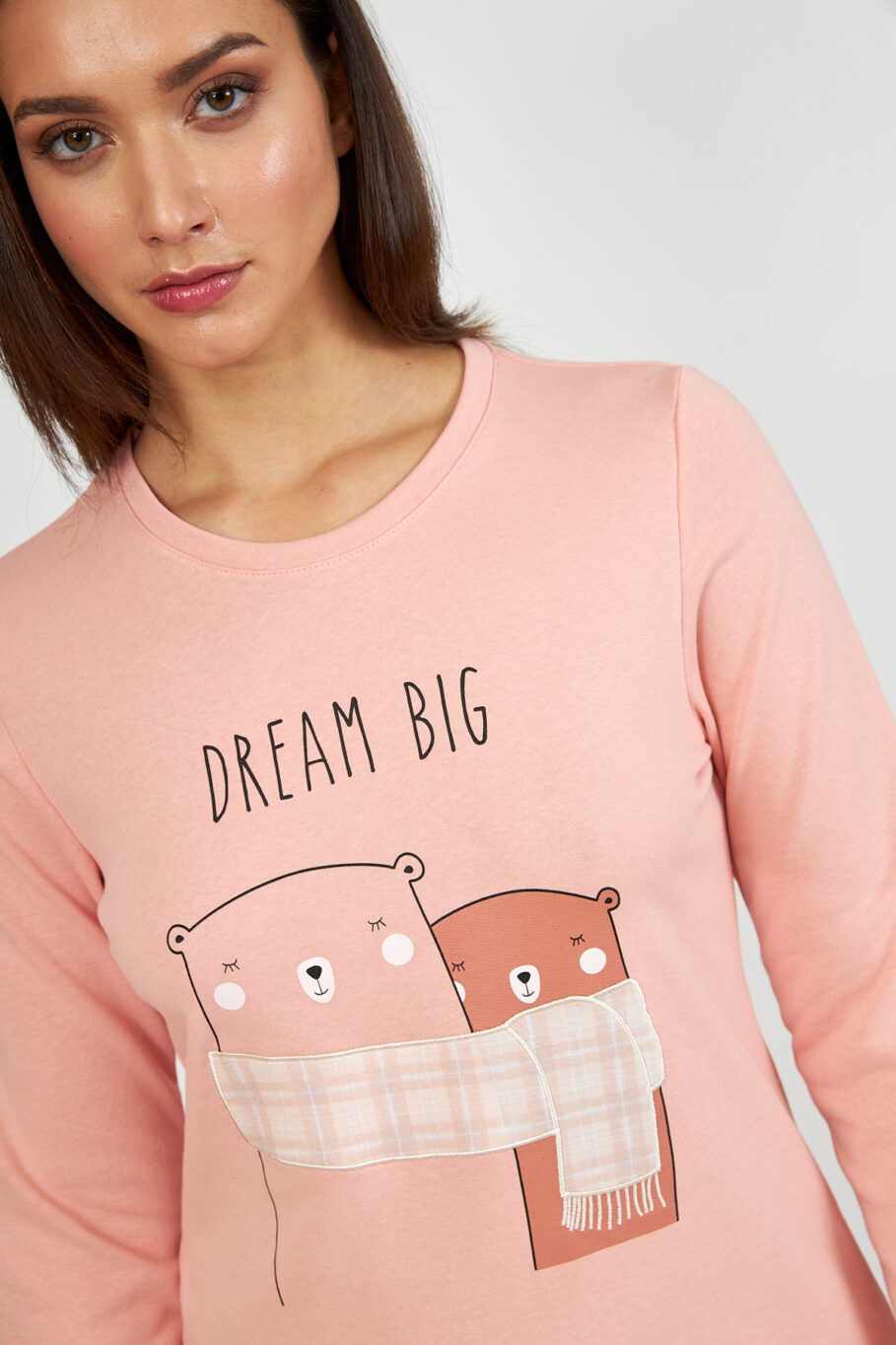 Γυναικεία Πιτζάμα homewear cotton DREAM BIG - Salmon 107919