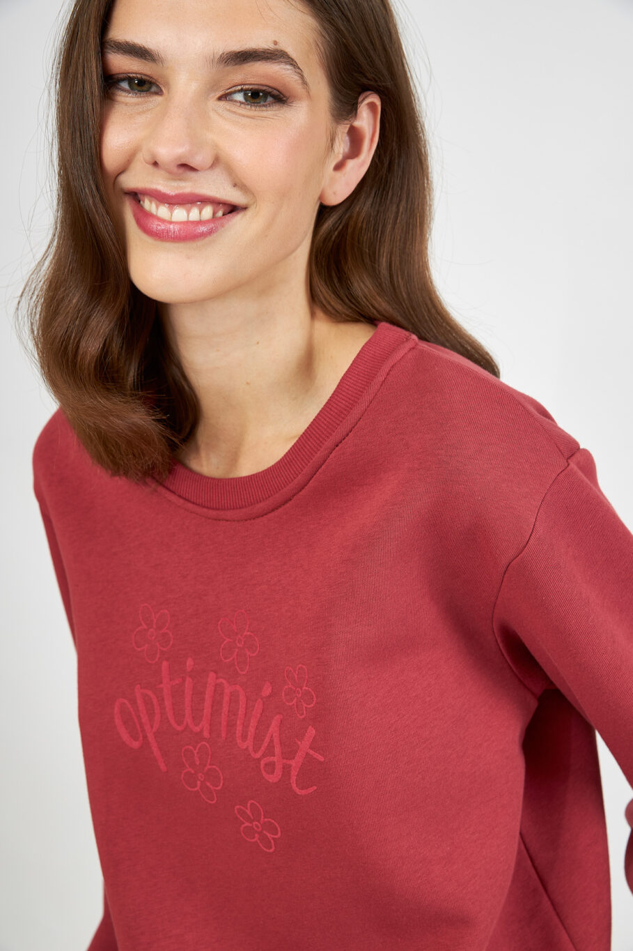 Optimist Women's Homewear Monochrome Sweatshirt - Rotten apple