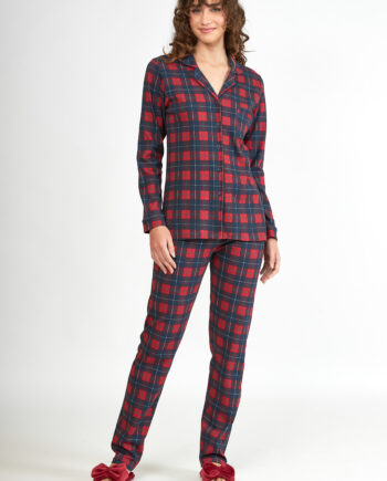Γυναικεία Πιτζάμα Σακάκι cotton Καρώ – 107929
