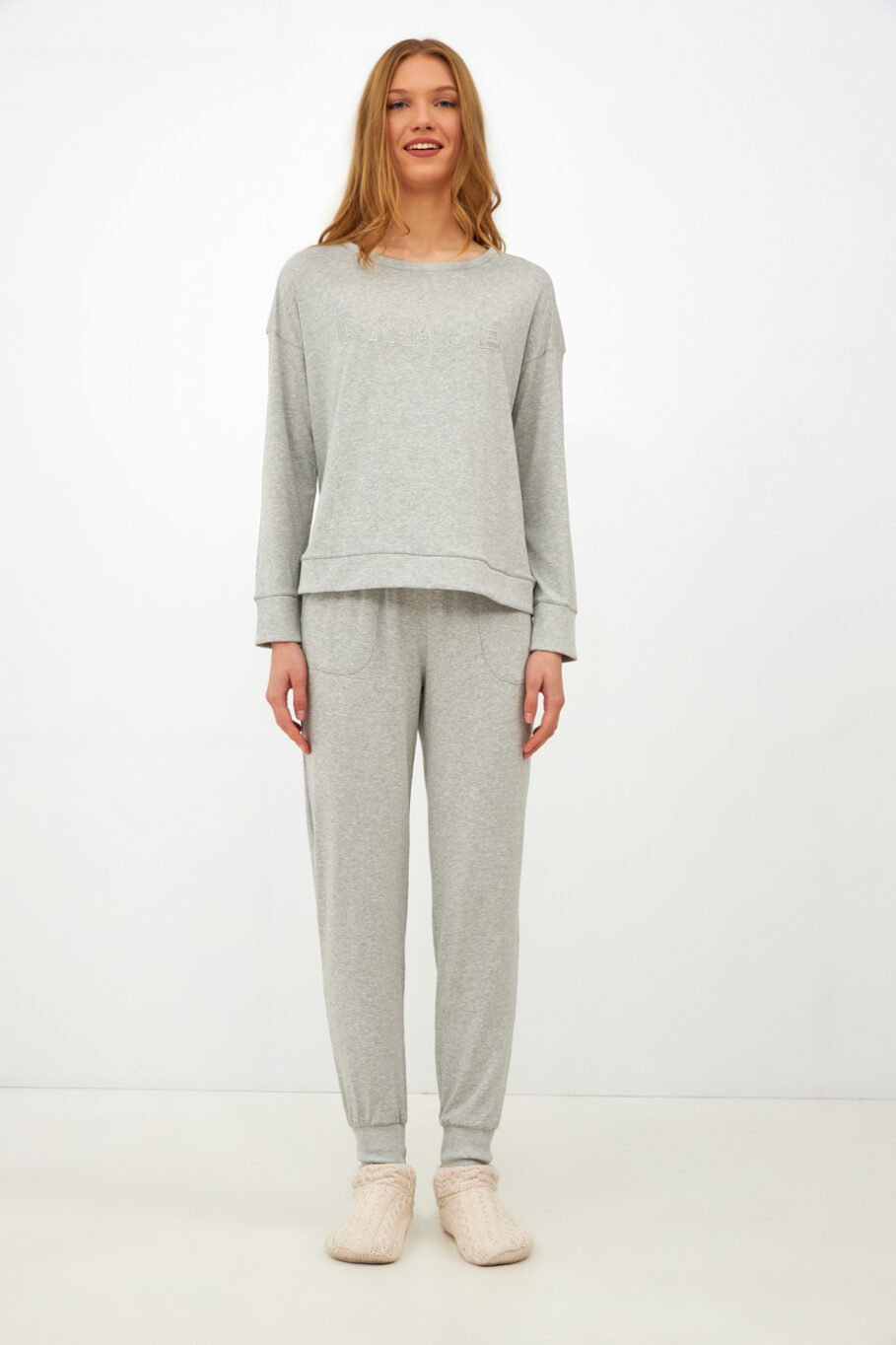 Women's Pajamas viscose/elastan Grace - Grey mel 103926