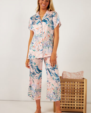 Satin Pajama with Capri Pants – 604501<br><br>