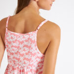 Baby Doll Εμπριμέ cotton modal – 208808 peach