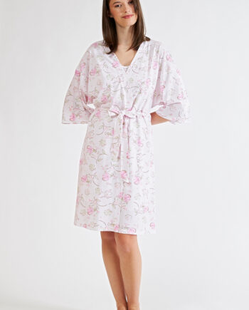 Ρόμπα Εμπριμέ σταυρωτή cotton modal – 408704