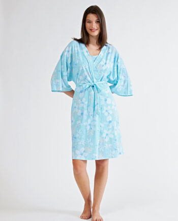 Ρόμπα Εμπριμέ σταυρωτή cotton modal - 408705