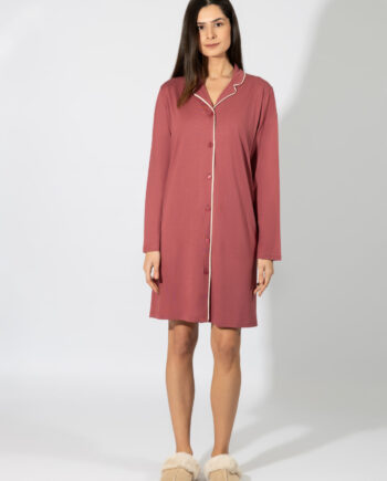 Νυχτικό Μονόχρωμο Σακάκι cotton/modal – 309806 rotten apple