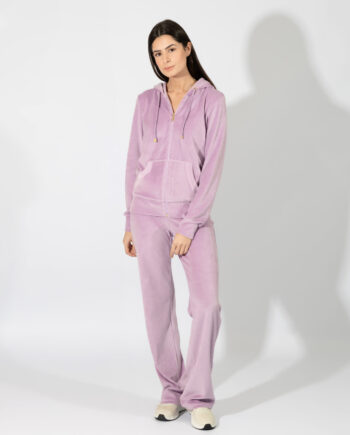 Σετ Φόρμα βελουτέ με κουκούλα – 509602 lavender