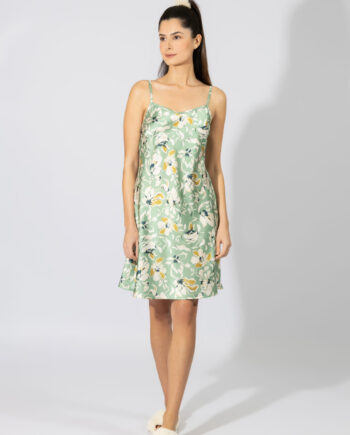Σατέν Νυχτικό Floral -609505 mint