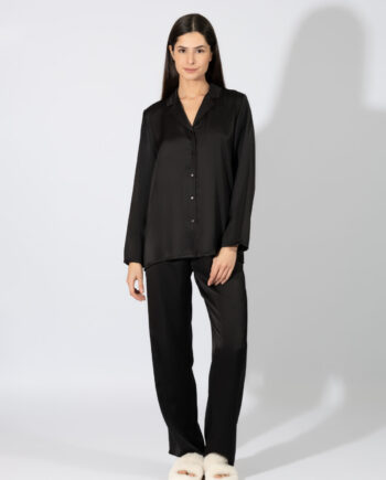 Σατέν Πιτζάμα Σακάκι – 609513 black