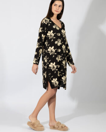 Νυχτικό oversized Εμπριμέ viscose σταθερή – 309823
