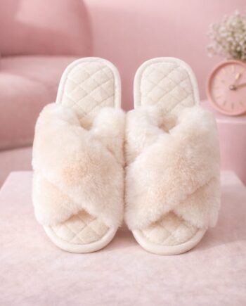 Fluffy Slippers - White 705404