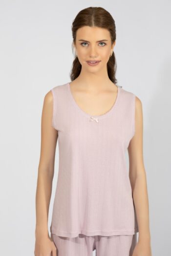 Μπλουζάκι Γυναικείο Rib Αμάνικο cotton modal – 110917 lavender