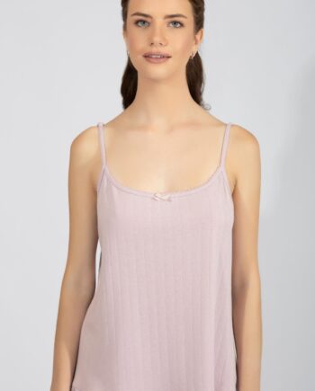 Μπλουζάκι Γυναικείο Rib Ράντα cotton modal – 110918 lavender