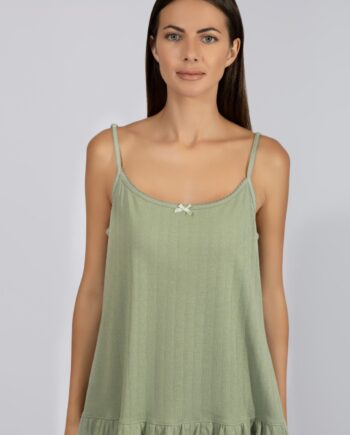 Μπλουζάκι Γυναικείο Rib Ράντα cotton modal – 110918 olive