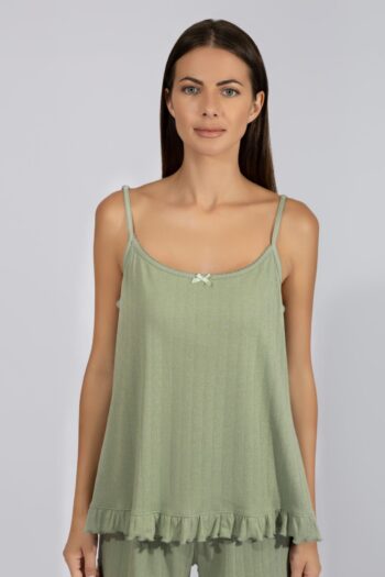 Μπλουζάκι Γυναικείο Rib Ράντα cotton modal – 110918 olive