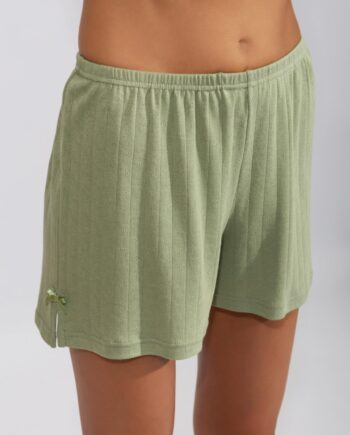 Σορτσάκι Rib cotton modal – 110921 olive