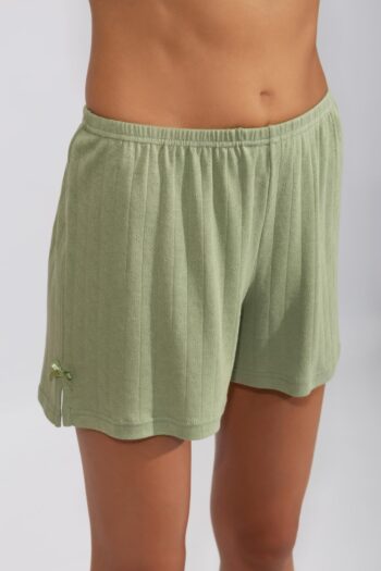 Σορτσάκι Rib cotton modal – 110921 olive