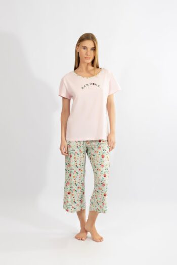 Πιτζάμα Γυναικεία Harmony Κοντό μανίκι με capri cotton modal - 110924