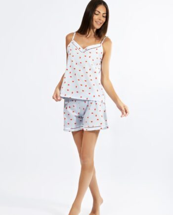 Baby Doll εμπριμέ Ποπλίνα cotton- 210802 ciel