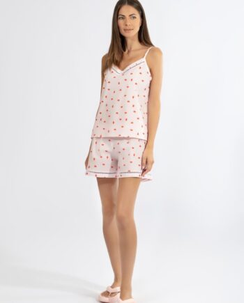 Baby Doll εμπριμέ Ποπλίνα cotton- 210802 pink