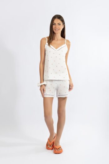 Baby Doll εμπριμέ Ποπλίνα cotton- 210803 off white