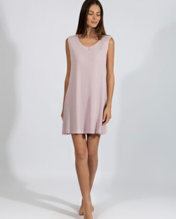 Νυχτικό Rib Αμάνικο cotton modal - 310816 lavender