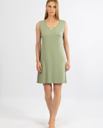 Νυχτικό Rib Αμάνικο cotton modal - 310816 olive
