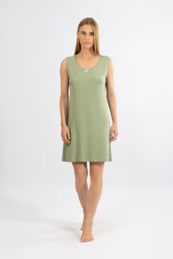 Νυχτικό Rib Αμάνικο cotton modal - 310816 olive
