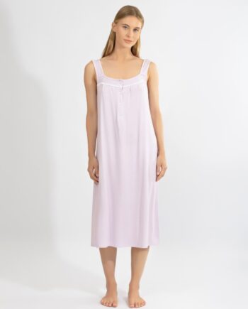 Νυχτικό Κλασσικό πουά Ράντα micro modal - 310830 lavender