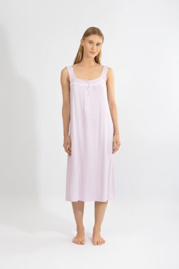 Νυχτικό Κλασσικό πουά Ράντα micro modal - 310830 lavender