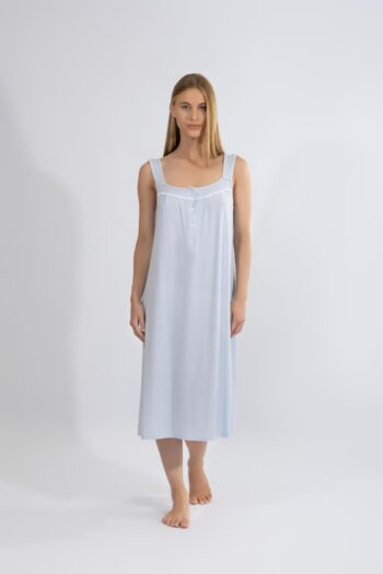 Νυχτικό Κλασσικό πουά Ράντα micro modal - 310830 ciel