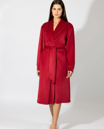 Ρόμπα maxi Σταυρωτή soft velour – 409716 wine