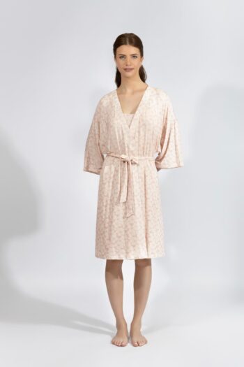 Ρόμπα εμπριμέ σταυρωτή micro modal - 410704