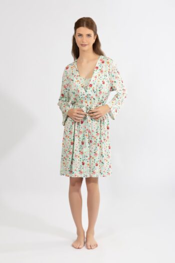 Ρόμπα εμπριμέ σταυρωτή micro modal - 410705