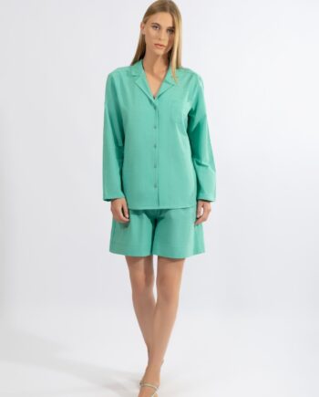 Σετ Σακάκι με Βερμούδα cotton - 510601 petrol