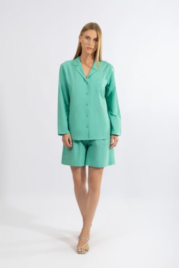 Σετ Σακάκι με Βερμούδα cotton - 510601 petrol