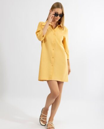 Φόρεμα Σακάκι cotton - 510602 mustard