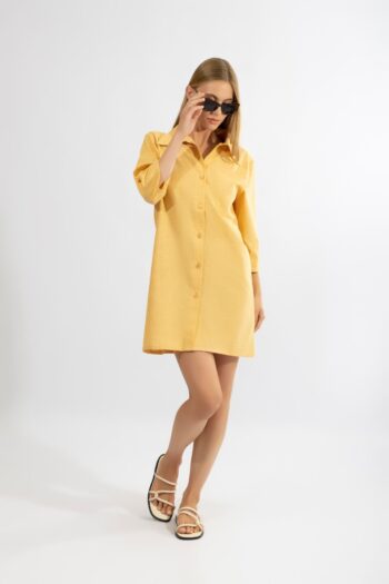 Φόρεμα Σακάκι cotton - 510602 mustard