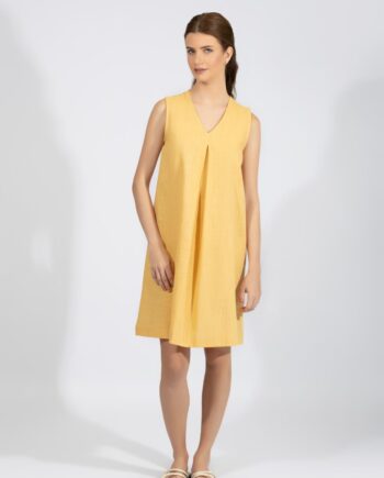 Φόρεμα Αμάνικο βε cotton - 510603 mustard