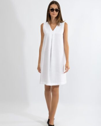 Φόρεμα Αμάνικο βε cotton - 510603 off white