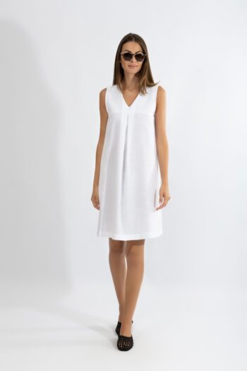 Φόρεμα Αμάνικο βε cotton - 510603 off white