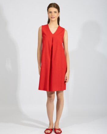 Φόρεμα Αμάνικο βε cotton - 510603 red