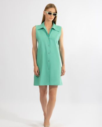 Φόρεμα Σακάκι Αμάνικο cotton - 510604 petrol