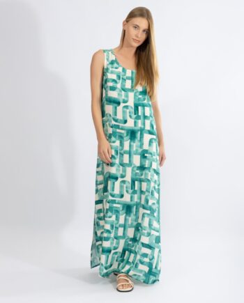 Φόρεμα Αμάνικο maxi viscose - 510620 green