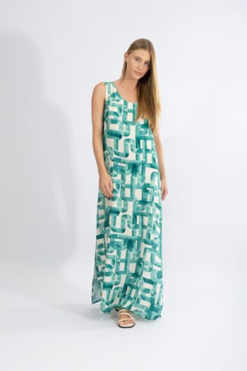 Φόρεμα Αμάνικο maxi viscose - 510620 green