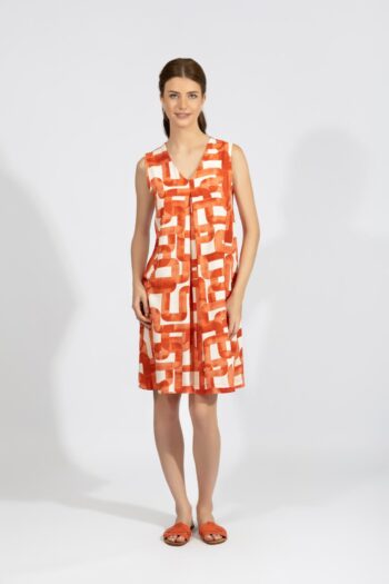 Φόρεμα Αμάνικο βε κουφόπιετα - 510621 orange