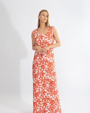 Φόρεμα Αμάνικο maxi viscose - 510625 red