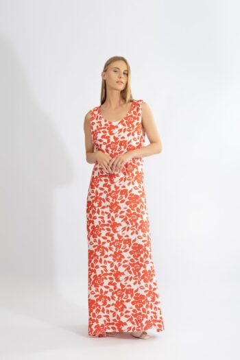 Φόρεμα Αμάνικο maxi viscose - 510625 red