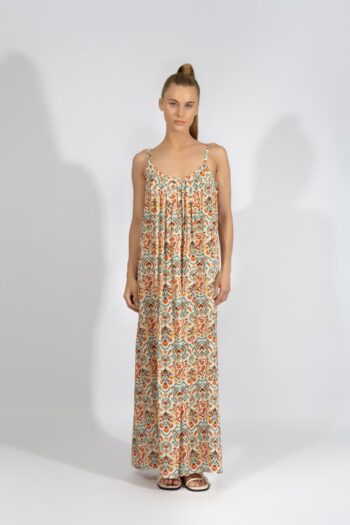 Φόρεμα Ράντα με νερβίρ maxi Λαχούρι viscose - 510634