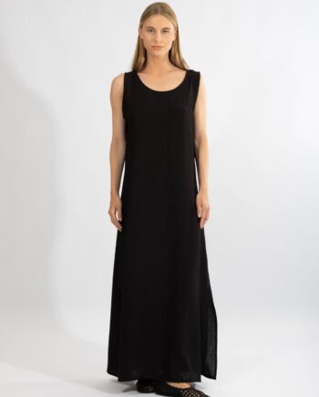 Φόρεμα Αμάνικο μονόχρωμο maxi pes - 510654 black